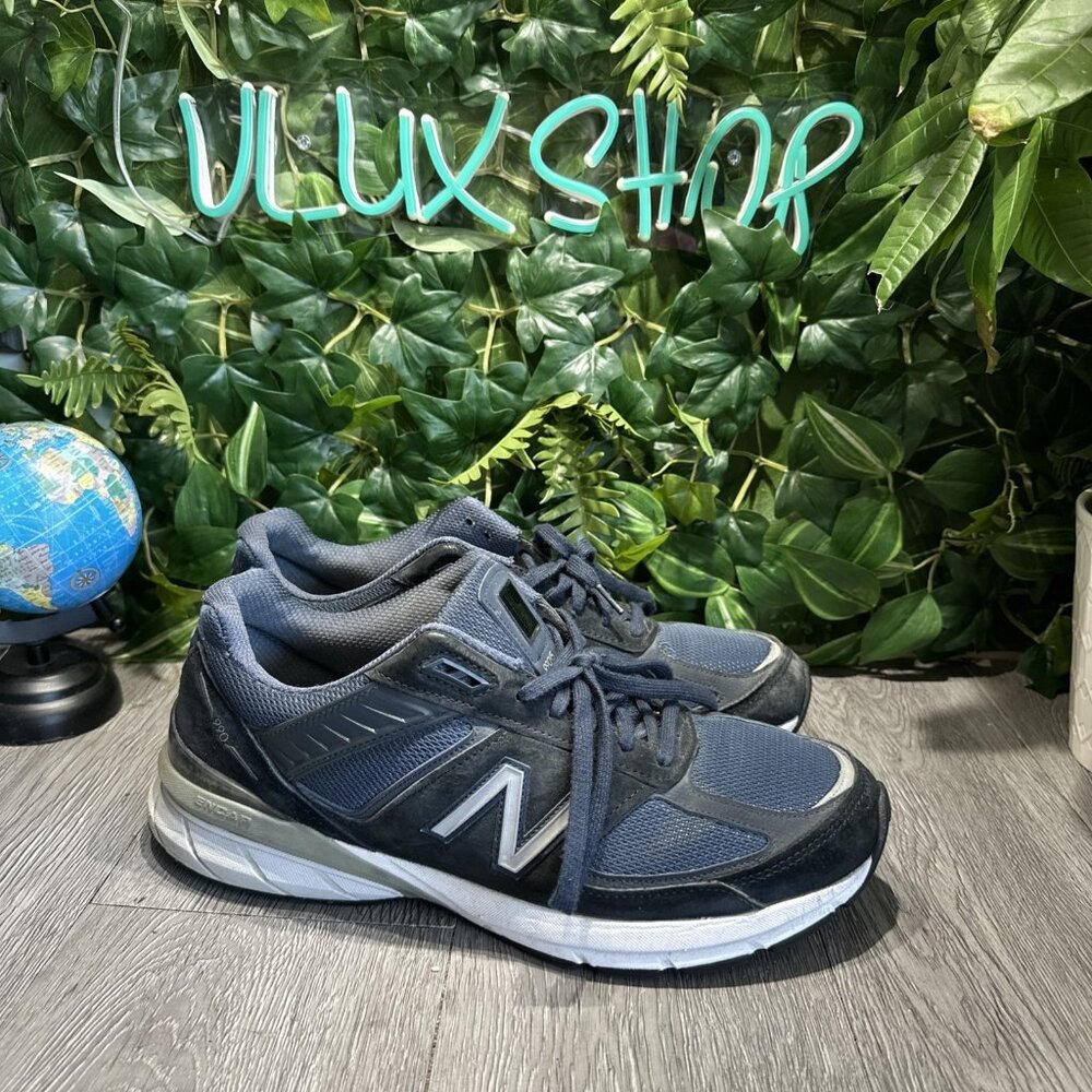 New Balance 990v5 Shoes Mens Sz 12.5 2E Navy Blue Gray Running M990NV5 Made USA